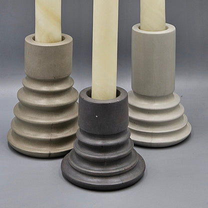  3 unterschiedliche Stabkerzenständer