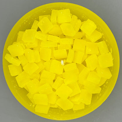 Würfelwachsschale 12 cm, hellgelb