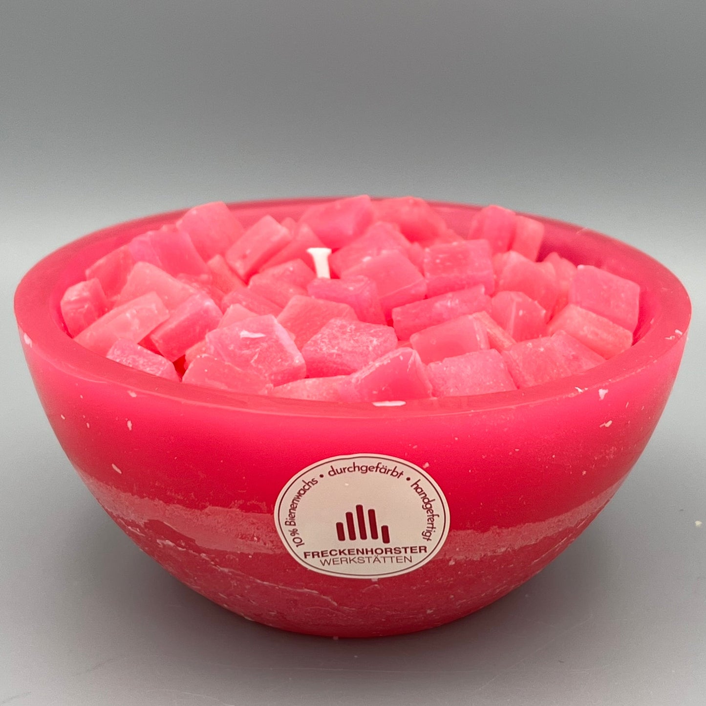 Würfelwachsschale 12 cm, pink