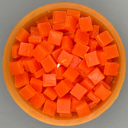 Würfelwachsschale 12 cm, hellorange