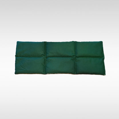 Körnerkissen 6 Kammer Rückseite grün