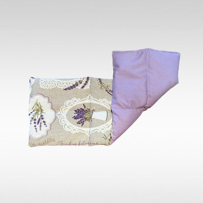 Körnerkissen 6 Kammer Muster Lavendel, Rückseite flieder