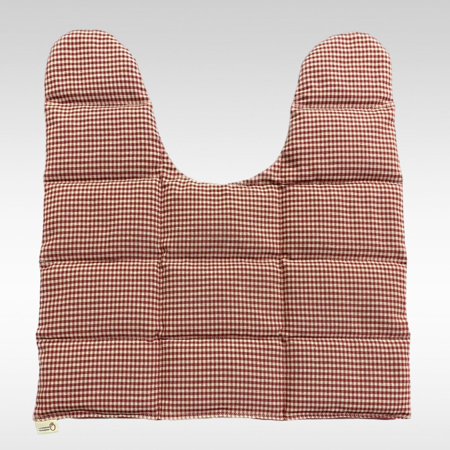 Körnerkissen Rücken/Schultern Muster rot-kariert