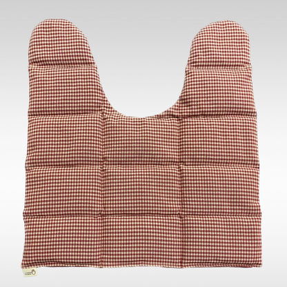 Körnerkissen Rücken/Schultern Muster rot-kariert