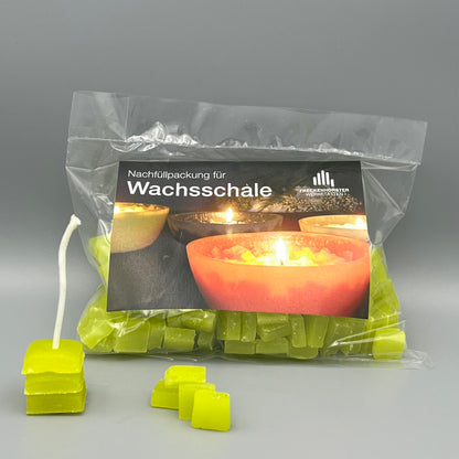 Nachfüllbeutel für Würfelwachsschale 12 cm, hellgrün