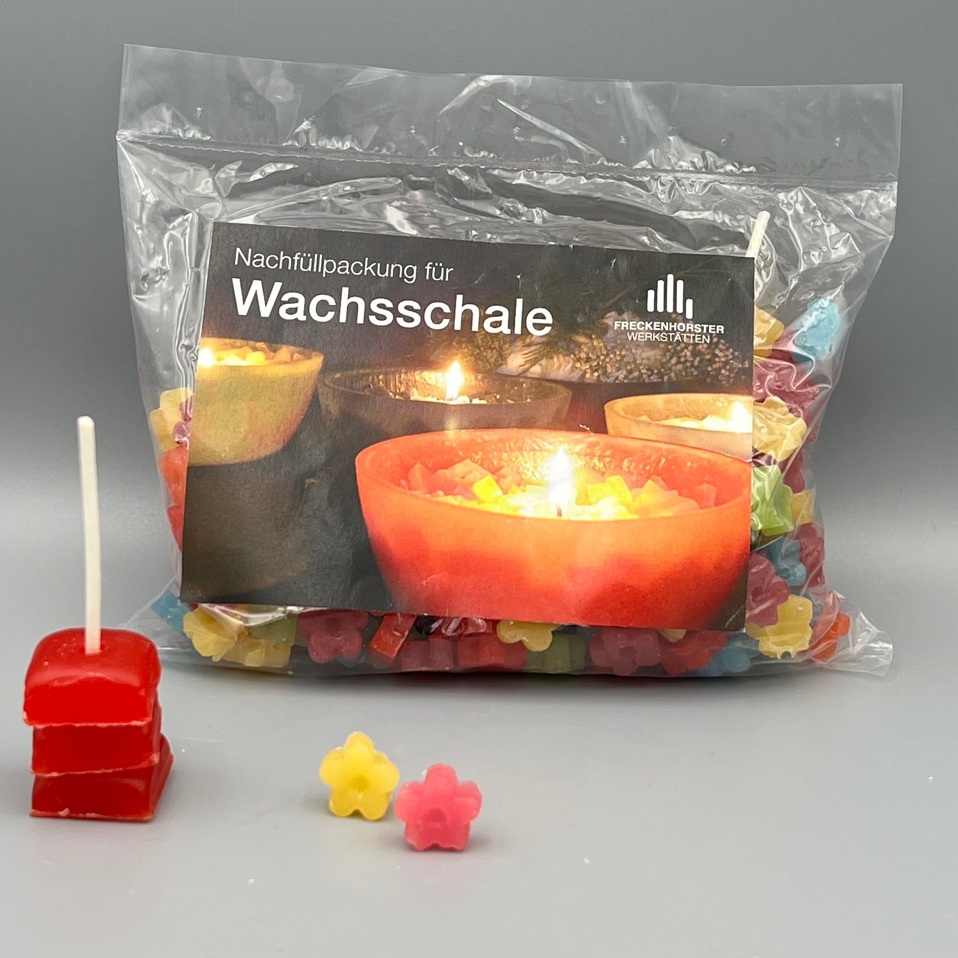 Nachfüllbeutel für Würfelwachsschale 12 cm, Motiv Blüte
