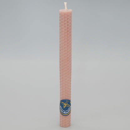 Stabkerze in Wabenoptik im Farbton pink, Durchmesser 20 mm Höhe 200 mm