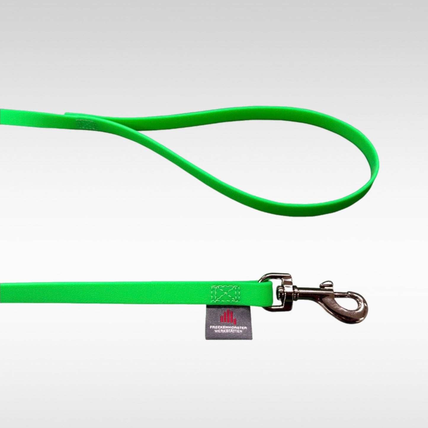 BioThane Leine in 13mm Schlaufe und Karabiner grün