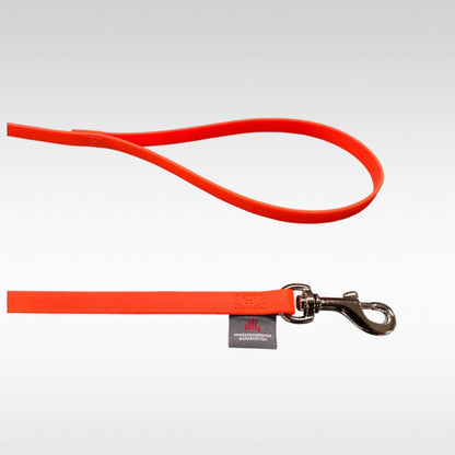 BioThane Leine in 13mm Schlaufe und Karabiner orange