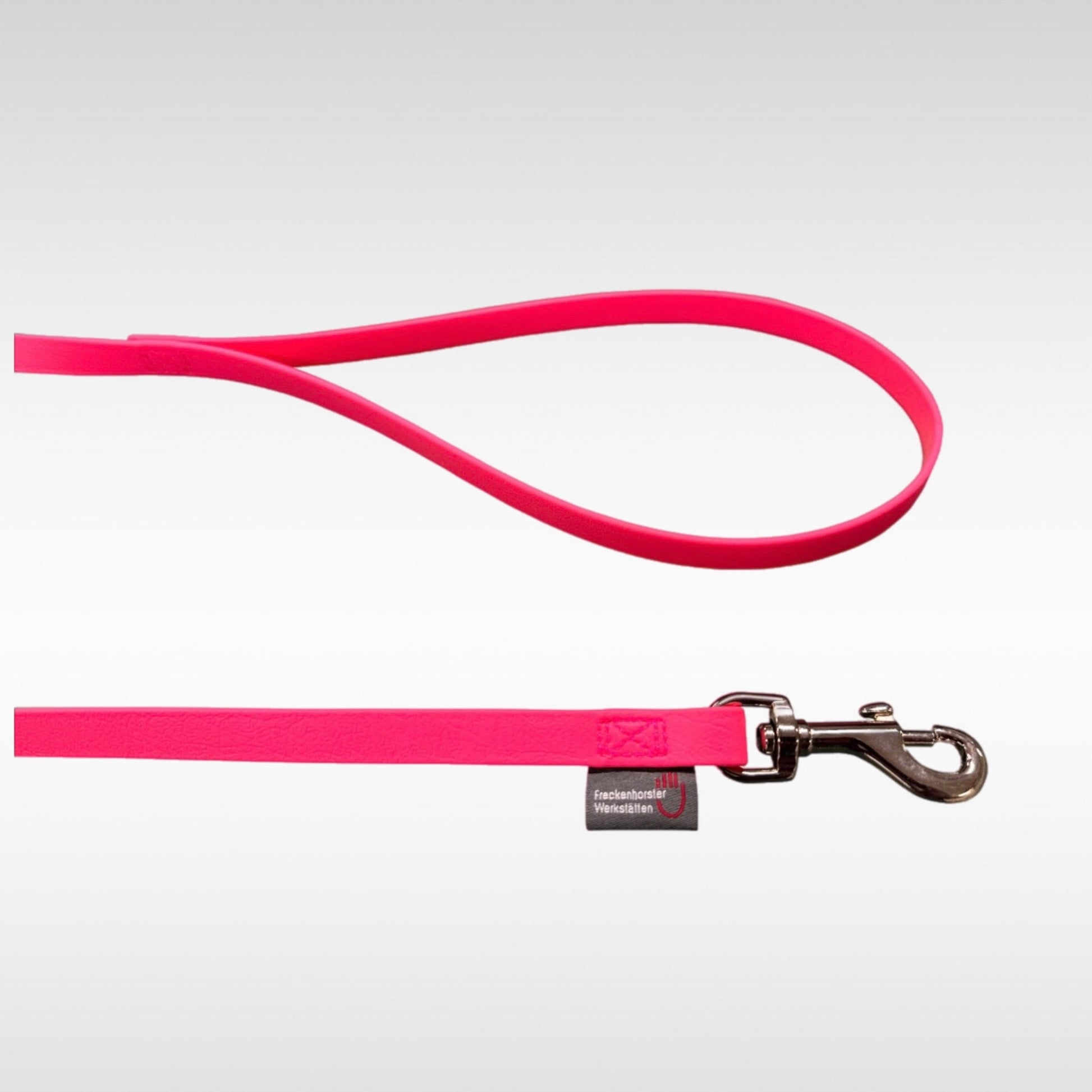 BioThane Leine in 13mm Schlaufe und Karabiner pink