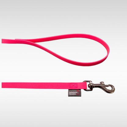 BioThane Leine in 13mm Schlaufe und Karabiner pink