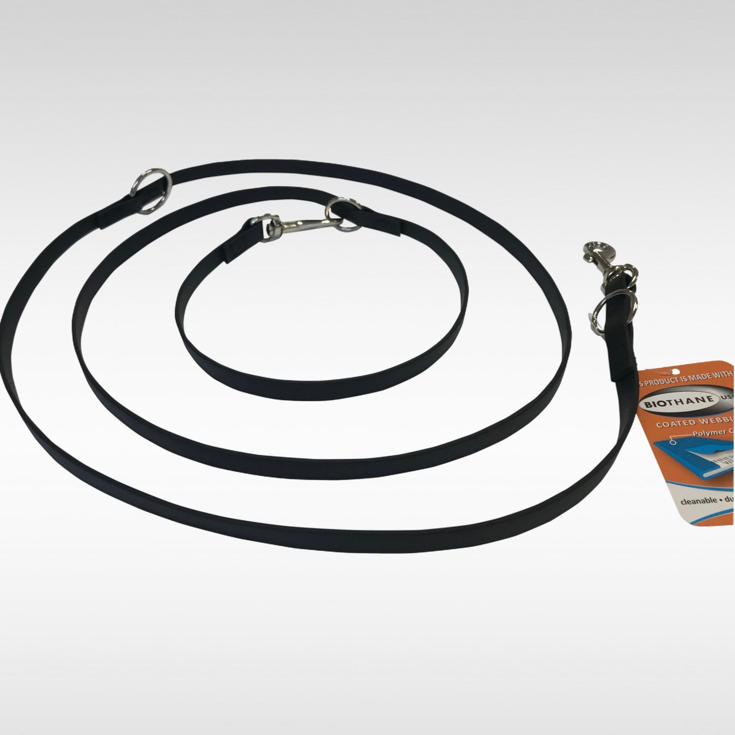 BioThane Leine verstellbar 13mm schwarz