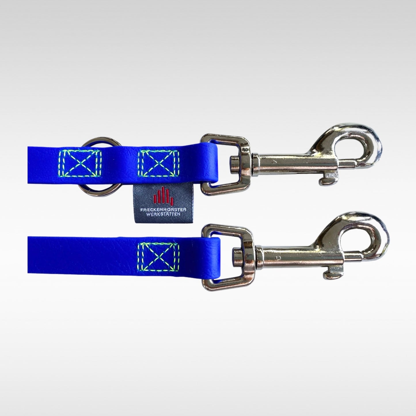 BioThane Leine verstellbar 16mm blau mit gelber Naht