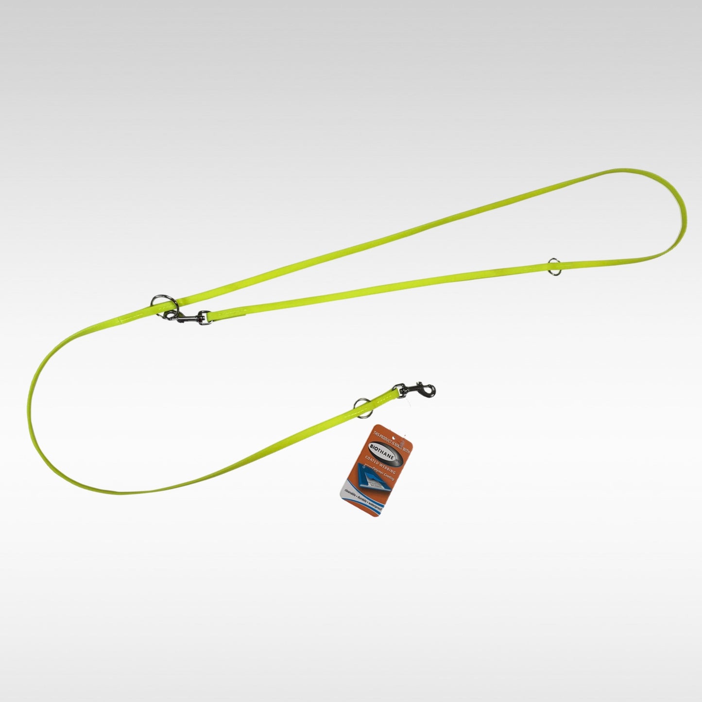 BioThane Leine verstellbar 9mm neongelb