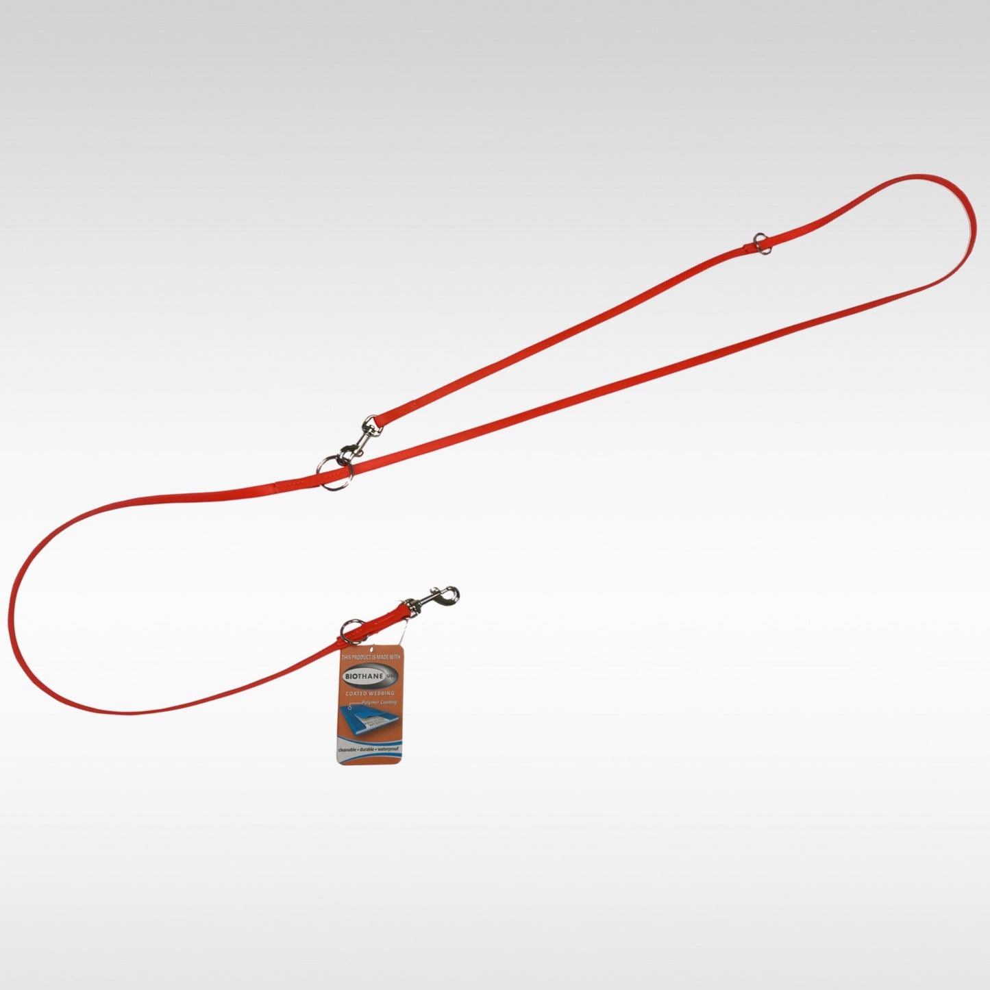 BioThane Leine verstellbar 9mm neonorange