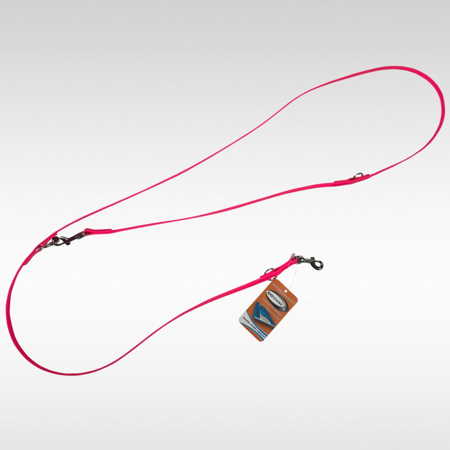 BioThane Leine verstellbar 9mm neonpink
