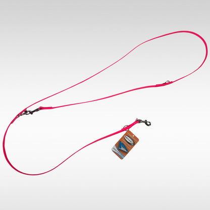 BioThane Leine verstellbar 9mm neonpink