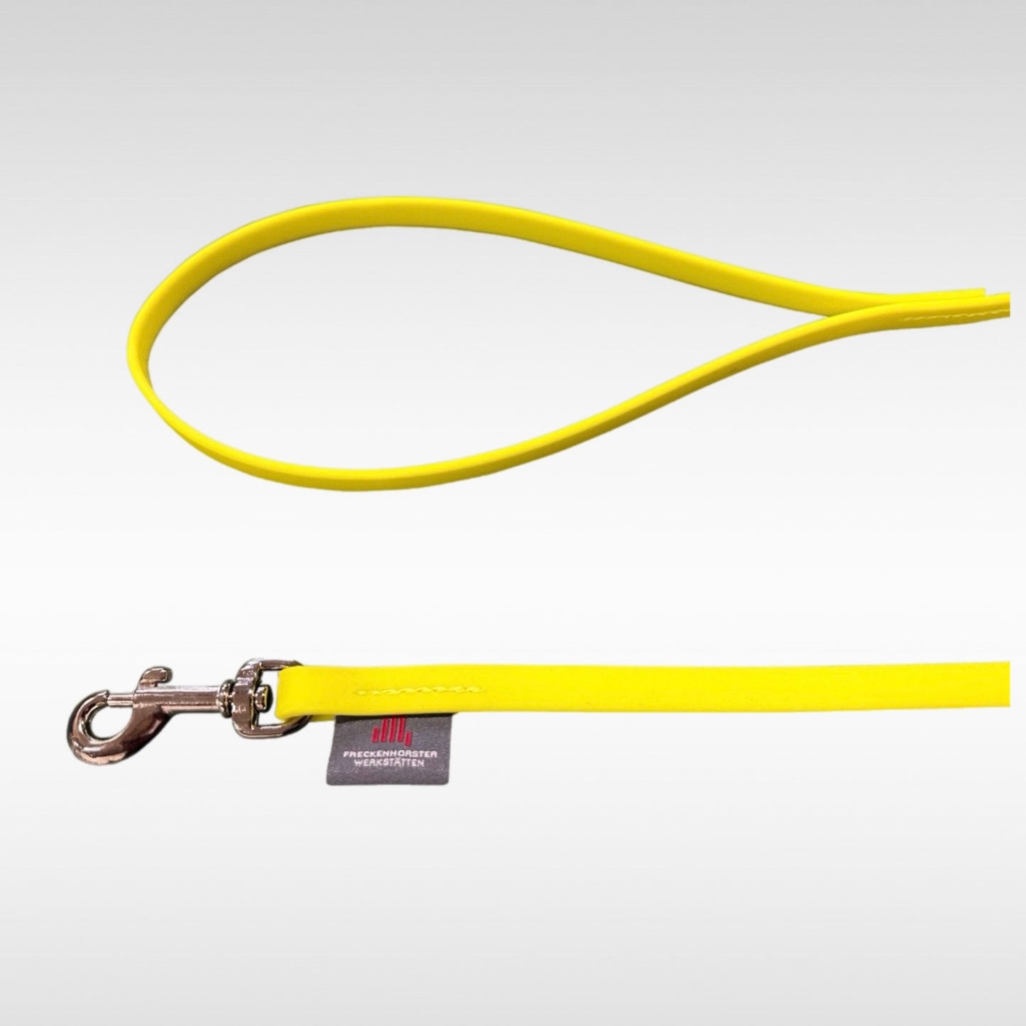 BioThane Leine in 9mm Schlaufe und Karabiner neongelb