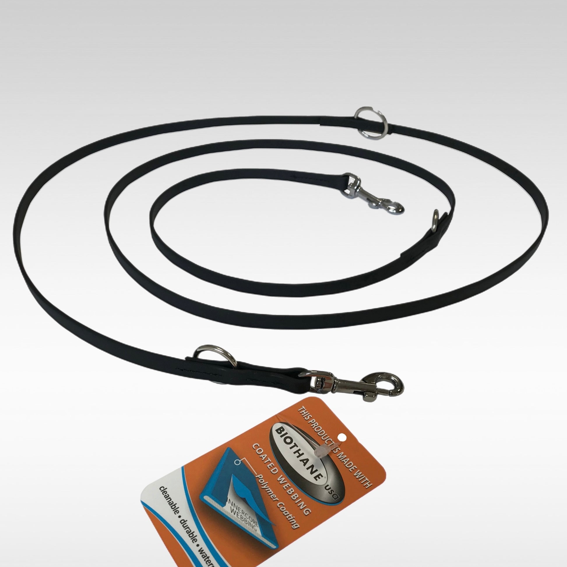 BioThane Leine verstellbar 9mm schwarz