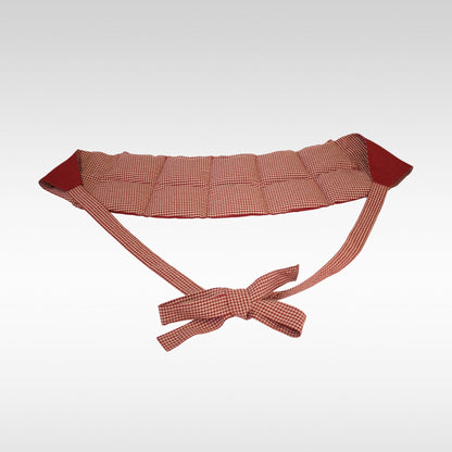 Körnerkissen zum Umbinden rot-kariert