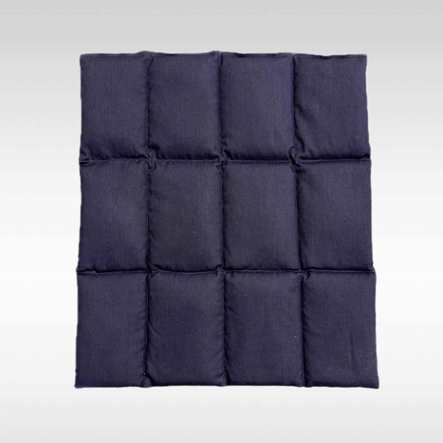 Körnerkissen mit 12 Kammern blaue Rückseite