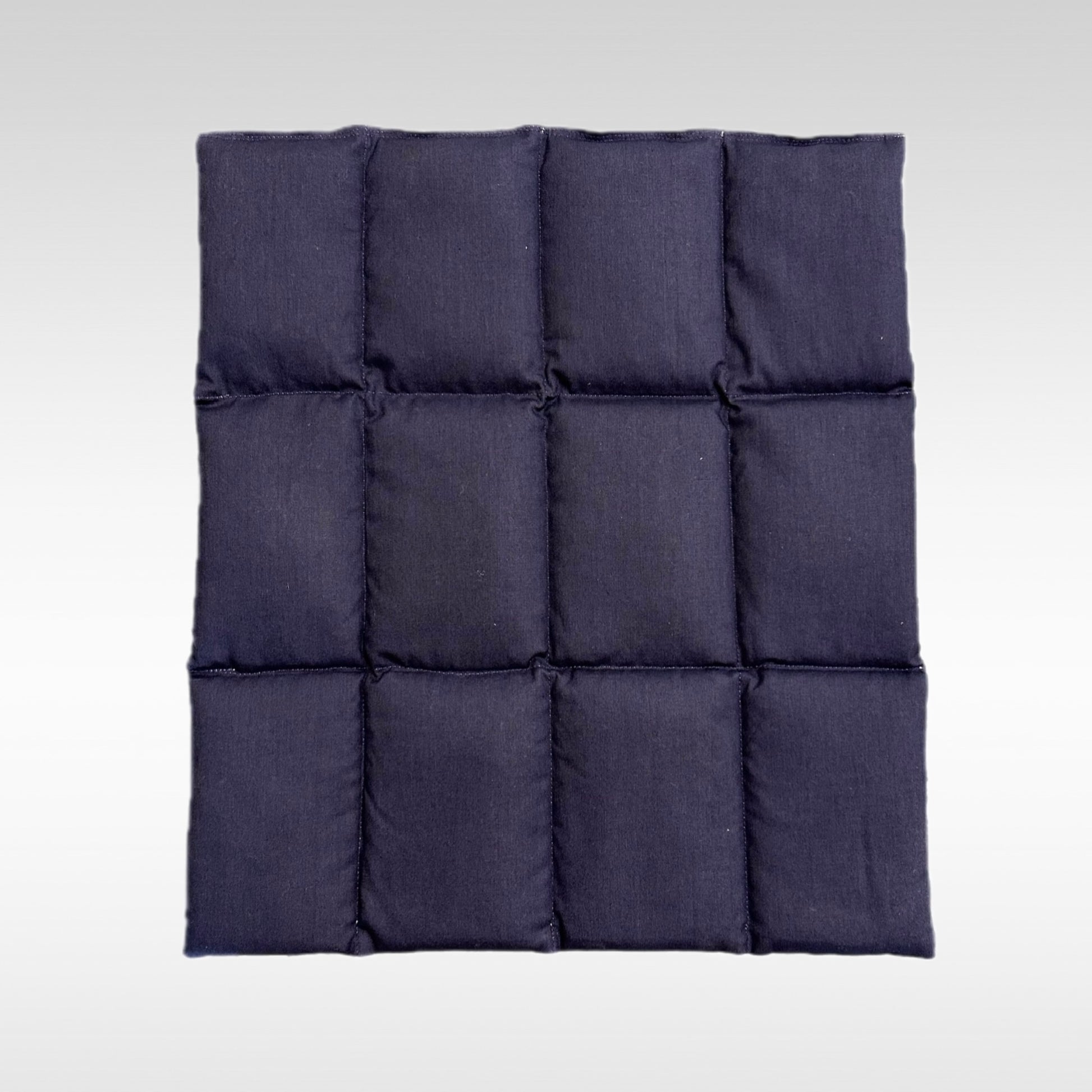 Körnerkissen mit 12 Kammern blaue Rückseite