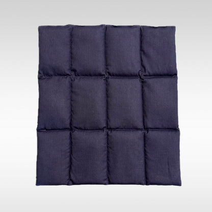 Körnerkissen mit 12 Kammern blaue Rückseite