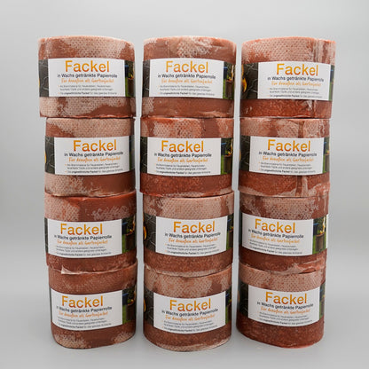 Fackel aus in Wachs getränkter Toilettenpapierrolle 12 Stück